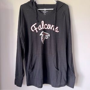 Atlanta Falcons Lightweight Hoodie T-Shirt Sweatshirt Football Womens 2X